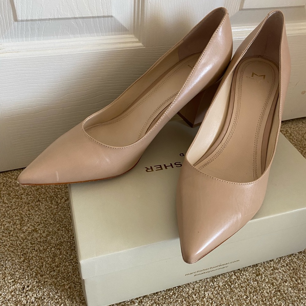 Zala Block Heel Pointed Toe Pump MARC FISHER LTD - capsule wardrobe